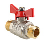 Кран шаровый VALTEC 1/2" нар.-нар. рукоятка бабочка фото в интернет-магазине САНТЕХСИТИ