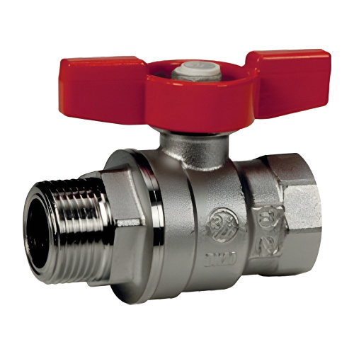 Кран шаровый GIACOMINI 1/2" вн.-нар. рукоятка бабочка фото в интернет-магазине САНТЕХСИТИ