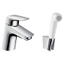 Hansgrohe Logis, Смеситель для раковины с гигиеническим душем, Цвет: хром фото в интернет-магазине САНТЕХСИТИ