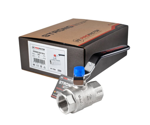 Кран шаровый PROFACTOR STRONG 3/4" вн.-вн стальная рукоятка фото в интернет-магазине САНТЕХСИТИ